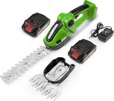TOOVEM Cordless Hedge Trimmer 24V Electric Weed Grass Cutter Shrubbery Trimmer