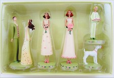 Gisela Graham Wedding Party Cake Bride Groom Decorations - Five Piece Set - New 