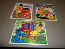 Vintage Playskool Wood Puzzle Lot of 3 Seseme Street, Bert Errie Big Bird Cookie
