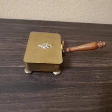 VTG MCM Park Sherman brass Art Deco cigarette ash holder tray 1950s