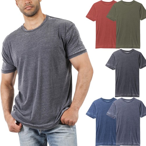 Mens Vintage T Shirts Burnout Tee Soft 