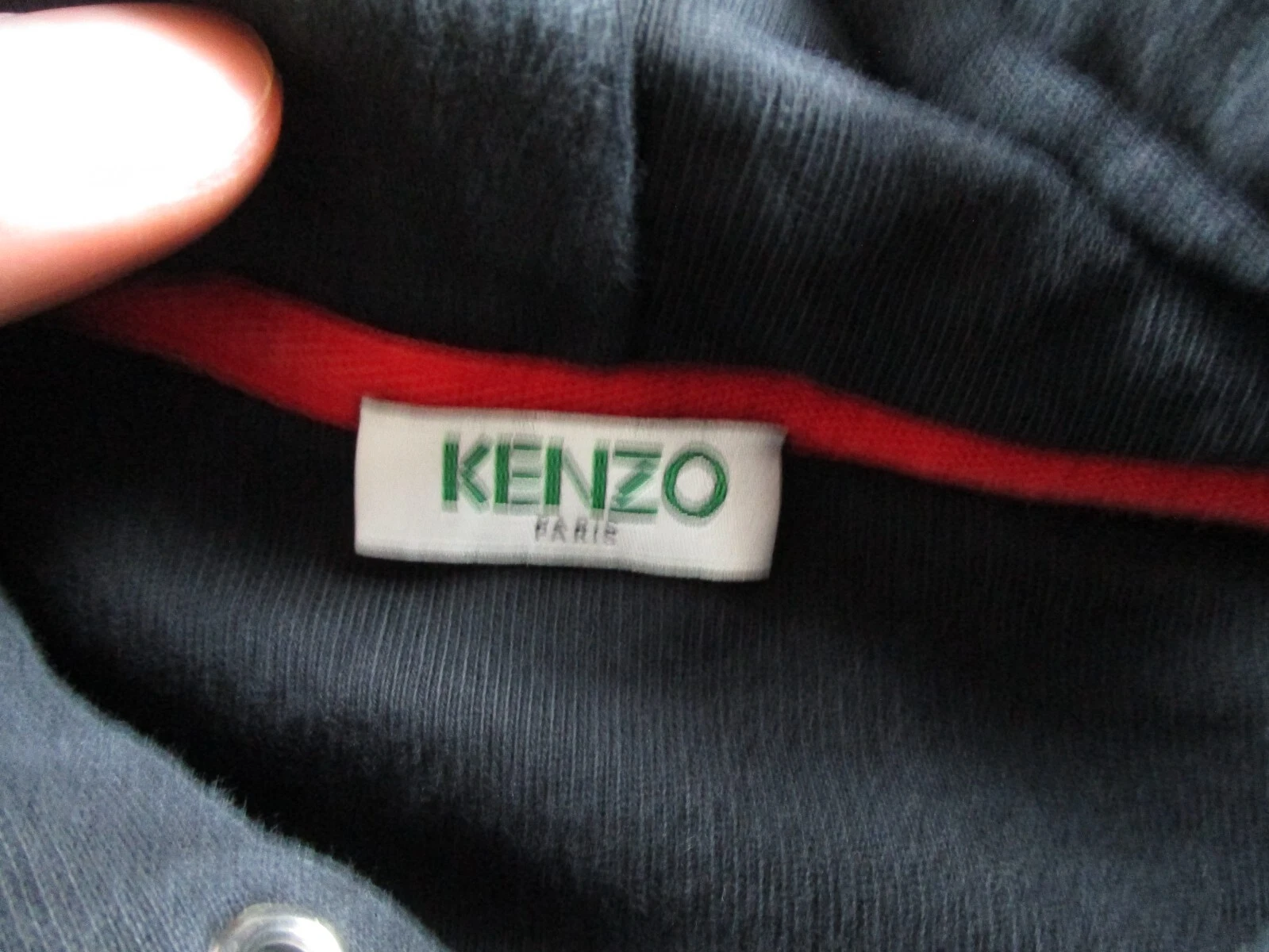 Maglione Kenzo Paris Adulto Medio Nero Pullover Felpa con Felpa Felpa Con Cappuccio Tigre Spell Out Uomo