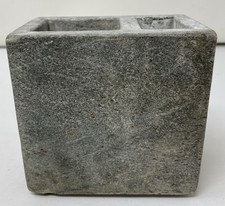 Gray Natural Stone Toothbrush Toothpaste Holder 2.5 x4 x4.25