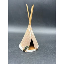 Vintage Souvenir TeePee Birch Bark Construction 