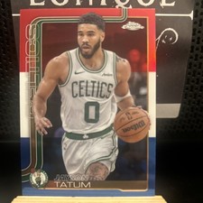 2025 Topps Chrome Basketball- Jayson Tatum Red White And Blue Refractor #49 (SP)