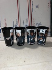 2025 PHILADELPHIA EAGLES STADIUM SODA CUP LOT OF 4 PLASTIC BEER PARTY CUPS W/LID