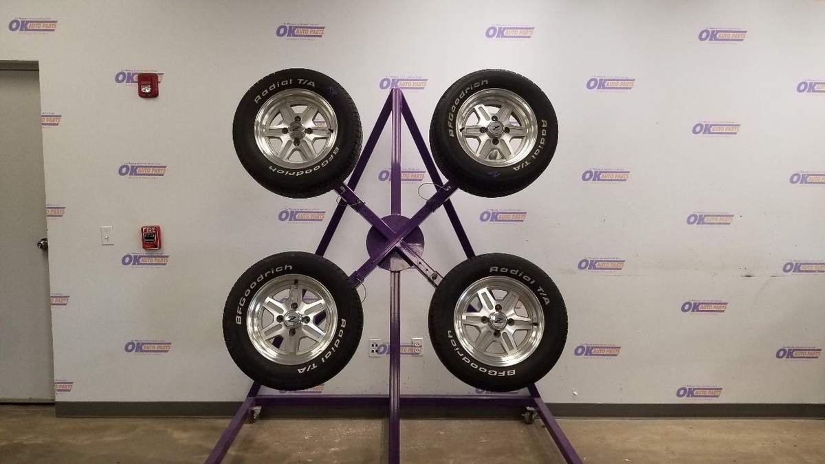 1983 DATSUN 280ZX 14X6 ALLOY 6 SPOKE WHEEL RIM SET OF 4 WITH TIRES