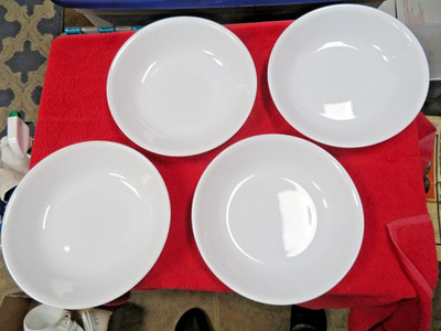 Set of 4 Corelle Corning Winter Frost White 8.5'' Salad Soup Pasta Bowls