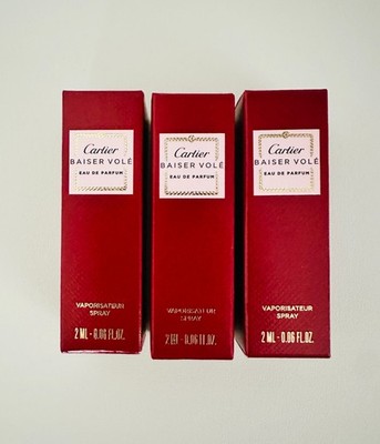 CARTIER Baiser Vole Eau De Parfum Set of 3 Spray 2mL each, New