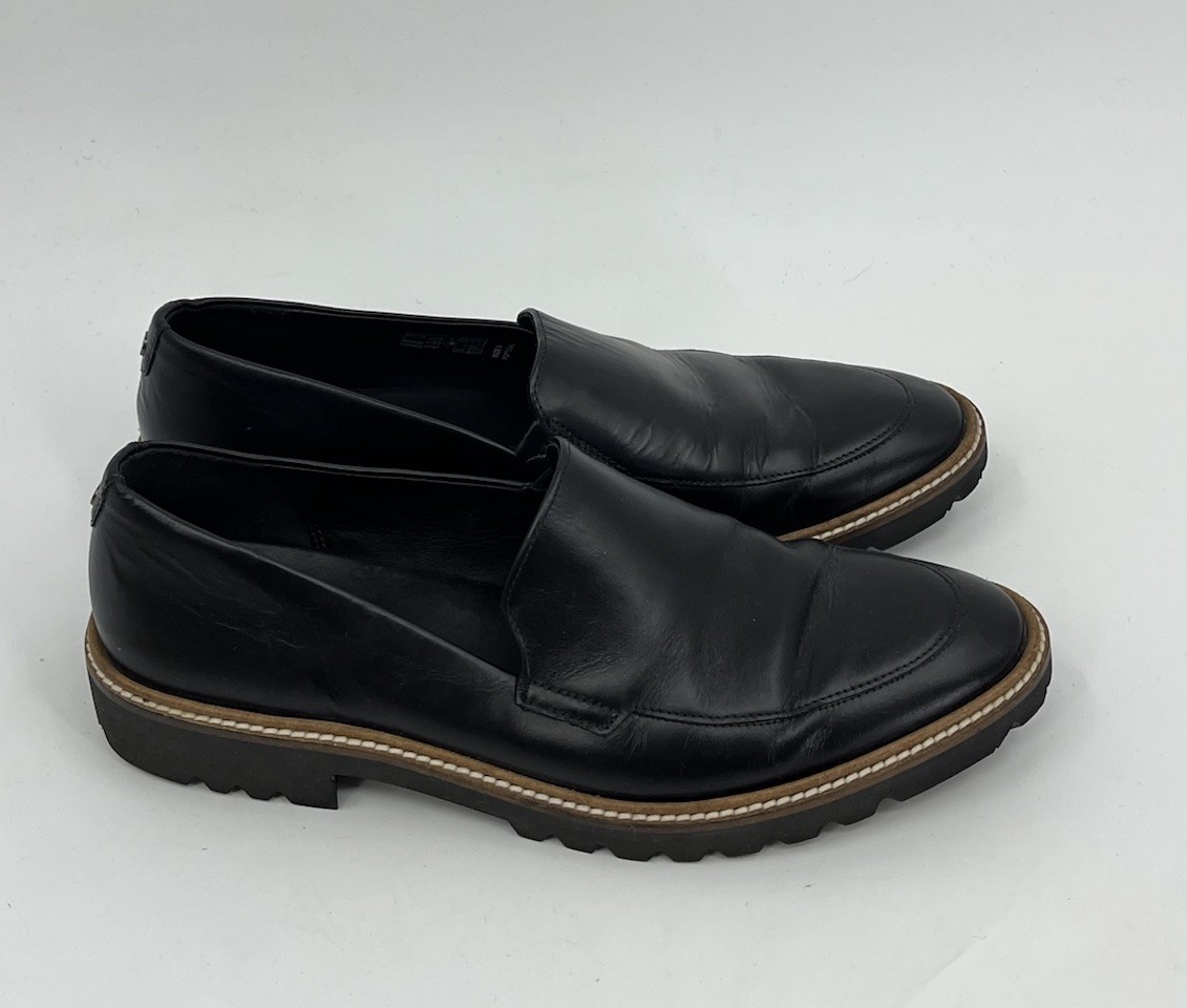 SAOLA Mocassino donna Ecco inciso sartoriale nero suola a strappo taglia EU 38 US 7 5
