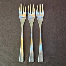 WMF Cromargan DOMUS-BRASILIA Stainless Flatware Korea; 7”  Salad Fork Lot of 3