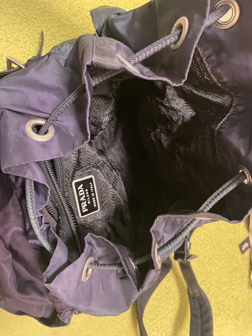 Prada Navy Backpack Used Weak Condition Women Fas… - image 6
