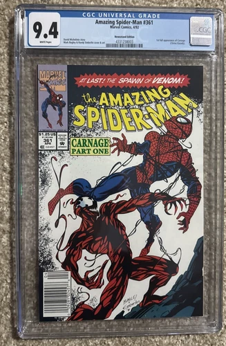 Amazing Spider-Man 361 CGC 9.4 1st Appearance of Carnage