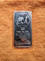SilverTowne Prospector Design 10 Oz .999 Silver Bar
