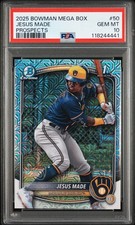 Graded 2025 Topps Bowman Mega Box Jesus Made #50 Rookie RC Baseball Card PSA 10