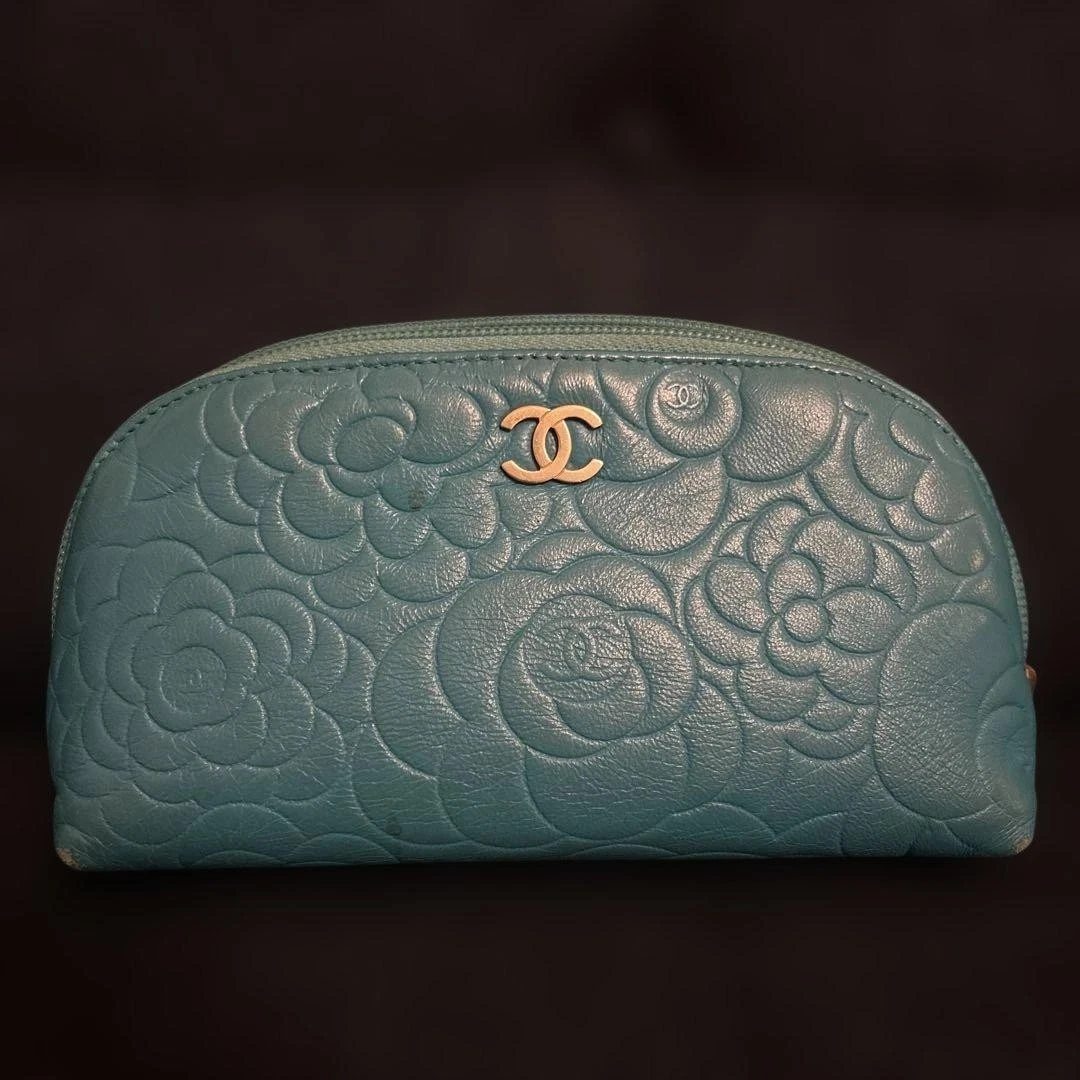 CHANEL♡カメリア♡ポーチ CHANEL Camellia Blue Bags & Handbags for Women for sale | eBay