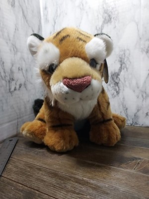 Malayan  Tiger Cub Plush Baby Stuffed Animal Weighted Bottom Viahart Theodore