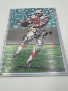 Jackie Smith Autographed Goal Line Art Card (HOF 94) JSA