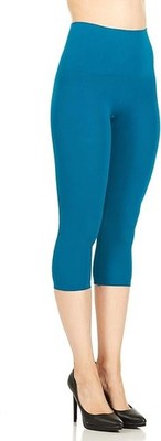 Star Power by SPANX Tout and About Capri Shaping Jewel Blue Leggings UK Size M
