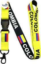 Colombia Flag Lanyard Keychain - Bandera De Colombia Lanyards for Keys Badge - I