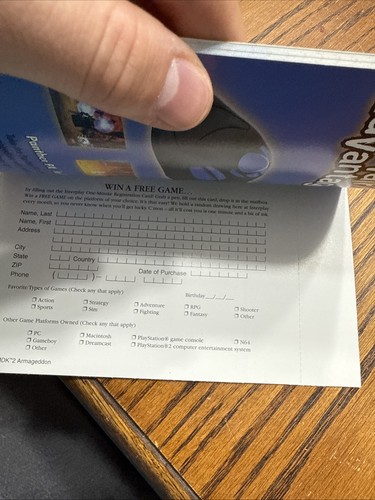 MDK 2: Armageddon PlayStation 2 PS2 Instruction Manual Only + Registration Card! - Picture 3 of 3