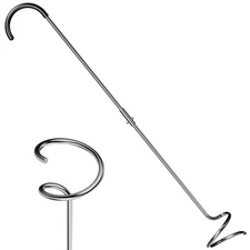 Compost Aerator Tool, Heavy Duty Spiral Compost Turner with Ergonomic Handle,...