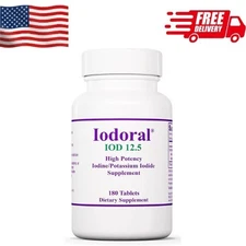 Optimox Iodoral 12.5 mg – Iodine Supplements for Thyroid Support - 180 Tablets