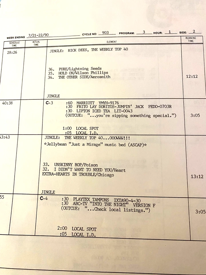 7/21/90 RICK DEES WEEKLY TOP 40 FEATURES THE HOTTEST HITS OF SUMMER - Image 4 of 4