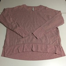Athleta Balance Pullover Sweatshirt Women s Medium Pink Speckled