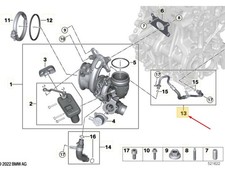 BMW X1 U11 Turbolader Öleinführungsleitung 11428489613 Neue Echtheit