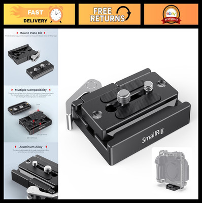 Universal Quick Release Mount Plate Kit for Arca-Type Cameras, Built-in Clamp, 1