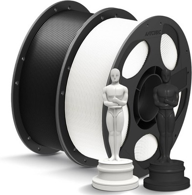 3D-Drucker Filament PLA Plus 1,75mm 2kg Schwarz Weiß für Intelligentes Drucken