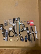Huge Quartz Wristwatches Watches Time Piece Collection Parts Pieces Lot Untested