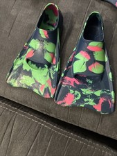 Speedo Kids' Swim Fin - Green Marble - Size: M  Shoe Size: 1-2  Ages 3 