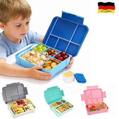 Brotdose Kinder mit Fächern Bento Box Auslaufsicher Lunchbox für Mädchen Jungen