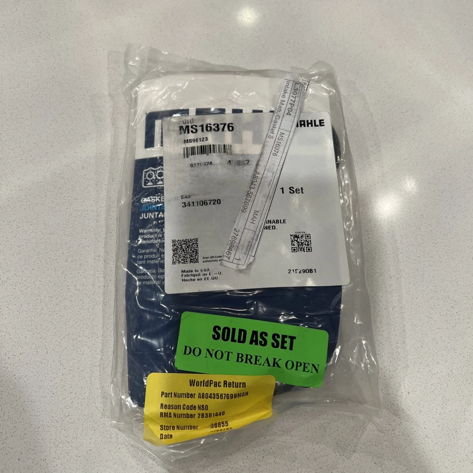 Junta de colector de admisión Mahle para 00-04 Mercury Mountaineer V6 4,0 L pieza MS16376 Foto 2 de 2