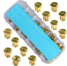 36Pcs Gas Stove Orifice Conversion Kit Propane LPG Natural Gas Nozzle Jets M6