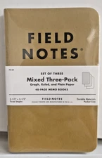 Field Notes Mixed 3-Pack Memo Notebooks Set  NEW Sealed Package