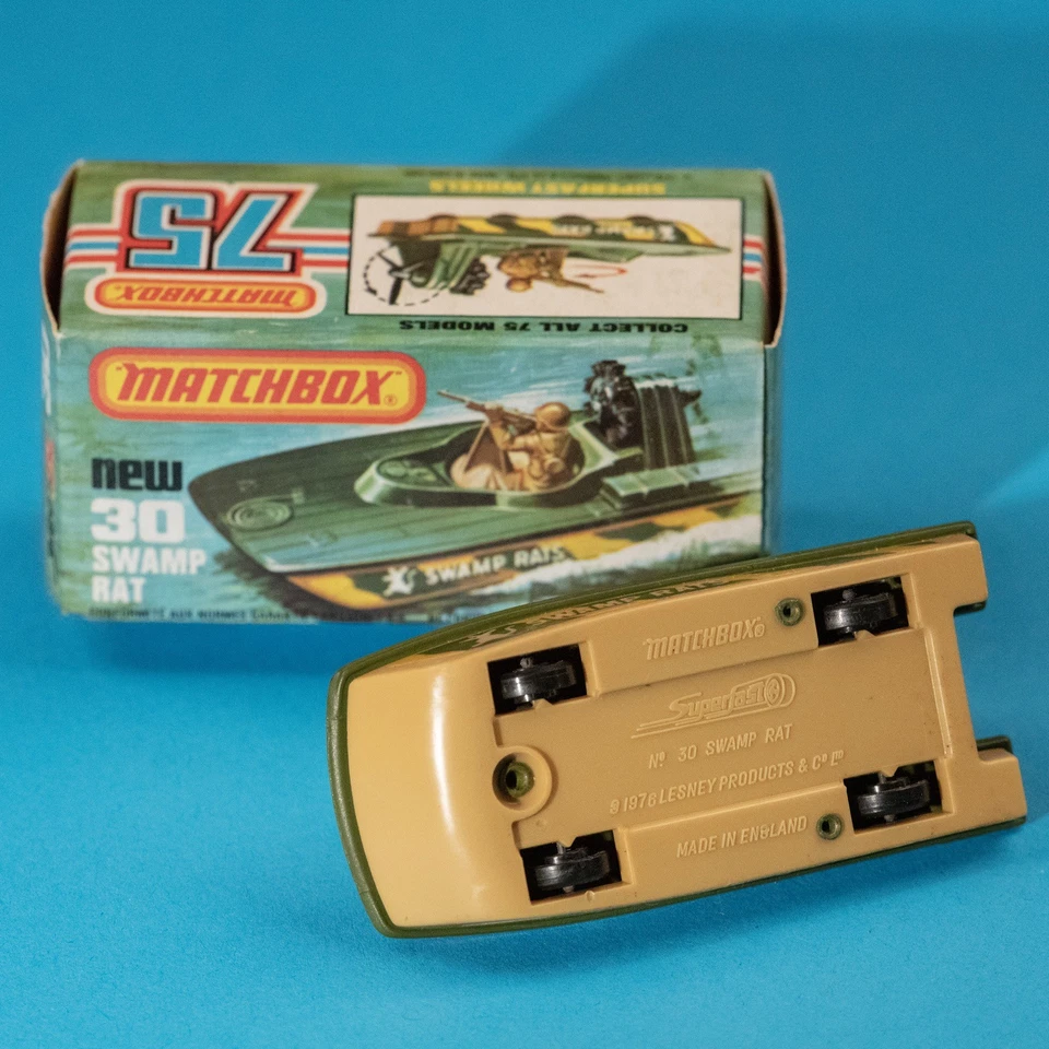 Matchbox Superfast / MB 30 C1 Swamp Rat / 1976 MIB / Awesome Box Art / Mint - Image 4 of 4