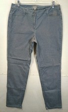 J. Jill Women Size 12 Pants Gray Slim Straight Chinos Stretch 34x31