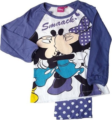 Disney Mickey und Minnie Mouse, Smaack it!, Schlafanzug Blau/Weiß