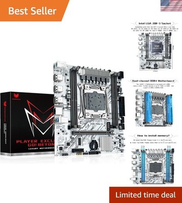 X99 PR9-H White Motherboard, LGA 2011-3, Max 128GB Memory for Power Users