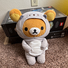 San-X Rilakkuma Bear Plush, Gray Costume, Retired 2015 MR75501