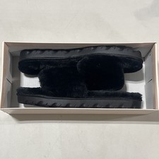 Chinese Laundry Black Faux Fur Slippers G, HM 