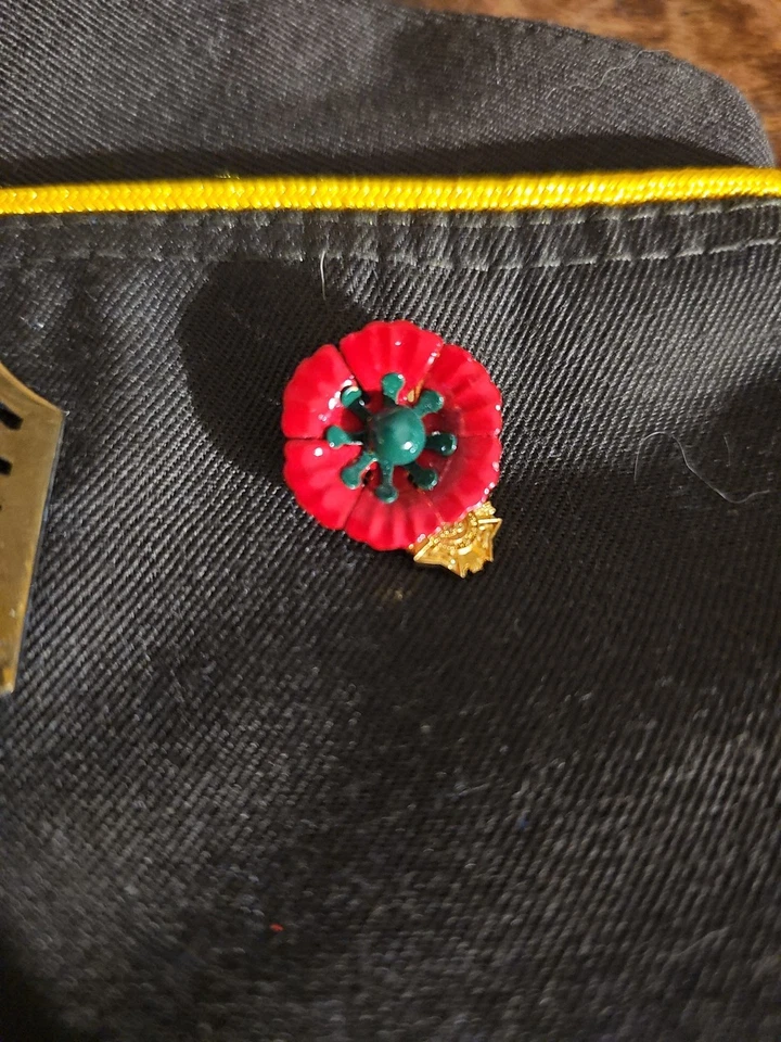 Sombrero de guarnición de miembro de la vida VFW 7244 California USMC insignia cintas y prendedores de rango Foto 3 de 4