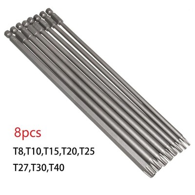 Stabile Konstruktion 8tlg 200mm Schraubendreher Bit Set für Torx Security T8T40