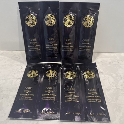 4 Oribe Shampoo and Conditioner for Brilliance and Shine 0.23 oz / 7 ml each