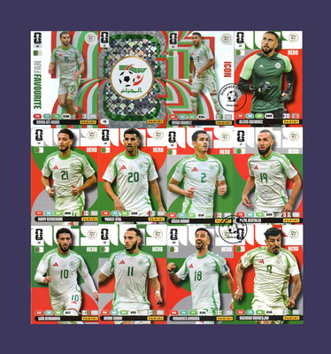 【激レア】Panini Bomberini サッカーフィギュア全36体セット Algeria - Panini Adrenalyn XL FIFA World Cup 2026 | eBay