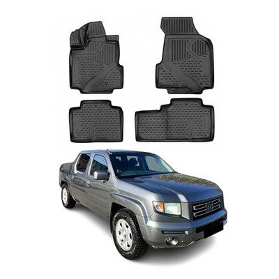 OMAC Floor Mats Liner for Honda Ridgeline 2006-2014 Black TPE All-Weather 4 Pcs
