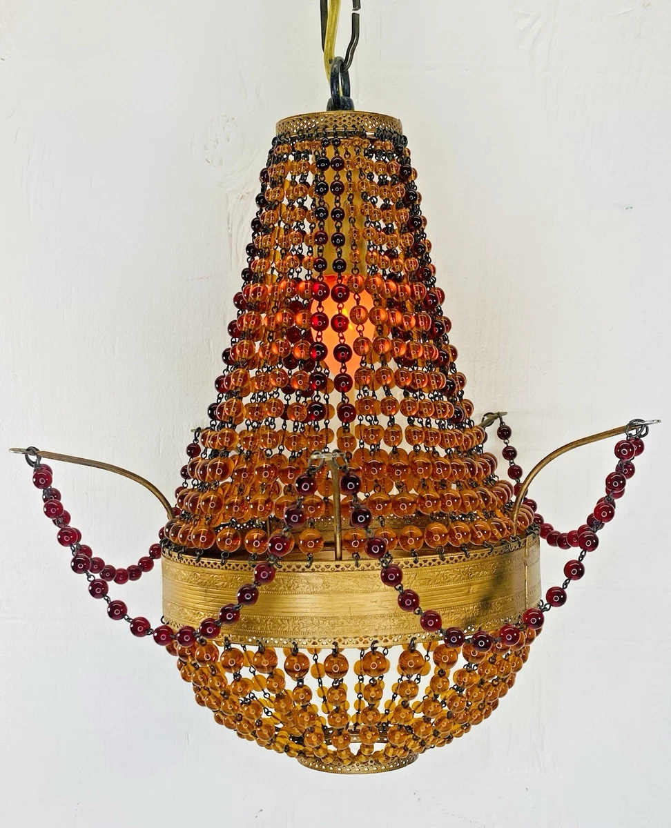 Glass Red Antique Chandeliers Fixtures for sale | eBay